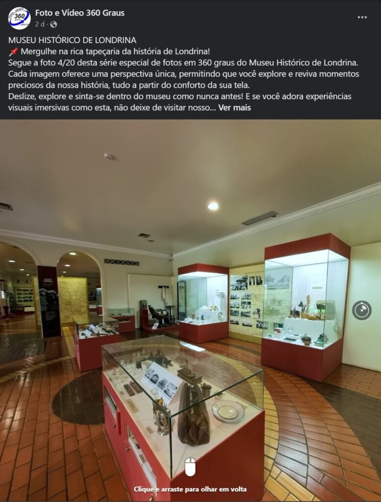facebook foto em 360 graus Museu Histórico de Londrina